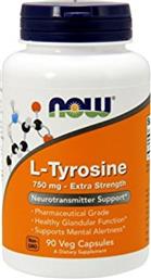 Now Foods L-Tyrosine 750mg 90 κάψουλες