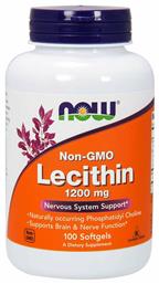 Lecithin 1200mg 100 μαλακές κάψουλες Now Foods