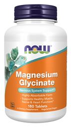 Magnesium Glycinate 180 ταμπλέτες Now Foods