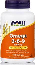 Now Foods Omega 3 6 9 Essential Fatty Acids 100 μαλακές κάψουλες