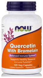 Quercetin with Bromelain Προβιοτικά 120 φυτικές κάψουλες Now Foods