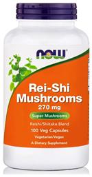 Rei-Shi Mushrooms 270mg 100 κάψουλες Now Foods