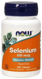 Selenium 100mg 100 ταμπλέτες Now Foods