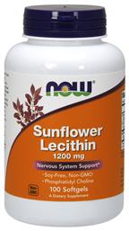 Sunflower Lecithin 1200mg 100 ταμπλέτες Now Foods