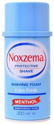 Extra Fresh Menthol Αφρός Ξυρίσματος για Ευαίσθητες Επιδερμίδες 300ml Noxzema