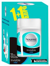 Invisible Him Antiperspirant Αποσμητικό 48h σε Roll-On 2x50ml Noxzema
