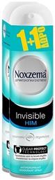 Invisible Him Antiperspirant Αποσμητικό 48h σε Spray 2x150ml Noxzema