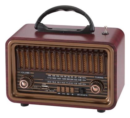 NS8069BT Retro Φορητό Ραδιόφωνο Επαναφορτιζόμενο με Bluetooth και USB Μπεζ