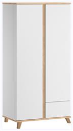 Ντουλάπα Cappuccino Δίφυλλη White 105x55x196cm - Bebe Stars