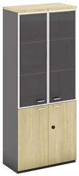Ντουλάπα Γραφείου Ξύλινη Project με Κλειδαριά Sonoma 80x40x200cm - Woodwell