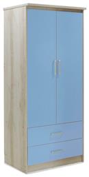 Ντουλάπα Looney Δίφυλλη Castillo-Μπλε 81x57x183cm - Pakketo