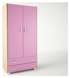 Ντουλάπα No 2 Δίφυλλη Δρυς-Ροζ 105x50x180cm - Sarris