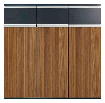 Ντουλάπι Γραφείου Ξύλινο Oscar Καρυδί-ανθρακί 120x40x120cm - Pakketo