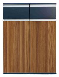 Ντουλάπι Γραφείου Ξύλινο Oscar Καρυδί-ανθρακί 80x40x120cm - Pakketo