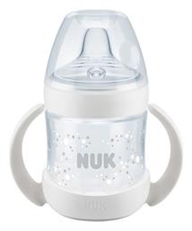 Εκπαιδευτικό Μπιμπερό με Λαβές First Choice Nature Sense 6m+ Λευκό 150ml Nuk