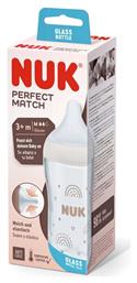 Γυάλινο με Θηλή Σιλικόνης για 3+ μηνών 230ml Nuk