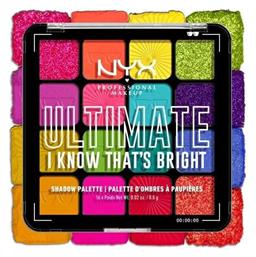Makeup Ultimate Shadow Palette I Know That's Bright Παλέτα με Σκιές Ματιών σε Στερεή Μορφή Πολύχρωμη Nyx Professional