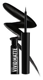 Makeup Vivid Matte Long Stay Πινέλο Eye Liner Black 2ml Nyx Professional