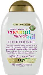 OGX Damage Remedy + Coconut Miracle Oil Conditioner Αναδόμησης/θρέψης για Όλους τους Τύπους Μαλλιών 385ml