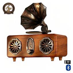 Old Street Audio AS36 Vintage Retro Επιτραπέζιο Ραδιόφωνο Επαναφορτιζόμενο με Bluetooth και USB Καφέ