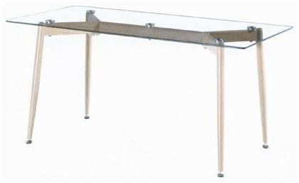 Olsen Τραπέζι Κουζίνας με Γυάλινη Επιφάνεια 120x70x75εκ. Woodwell