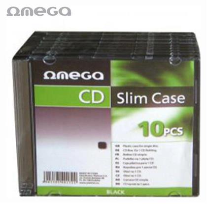 Slim CD Case Black 10pcs Omega