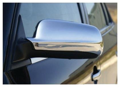Καπάκια Καθρεπτών Χρωμίου Πλαστικά 2τμχ Seat Ibiza 5D 1999-2002/Toledo/Cordoba/VW Bora/Golf 4/Passat/Polo Omtec
