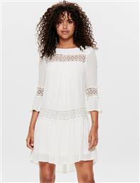 Only Mini Βραδινό Φόρεμα με Δαντέλα Λευκό από το Optimum Outfit