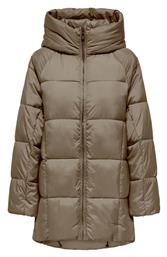 Μπουφάν Puffer Καφέ Only
