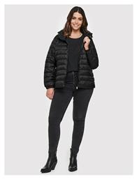 Κοντό Γυναικείο Puffer Μπουφάν για Χειμώνα Μαύρο Only
