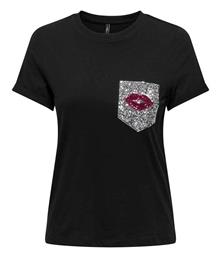 Life Γυναικείο Αθλητικό T-shirt Fast Drying Μαύρο Only
