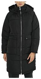 Μακρύ Γυναικείο Puffer Μπουφάν για Χειμώνα Μαύρο Only