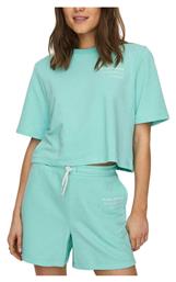 Sasja Γυναικείο Crop Top Κοντομάνικο Καλοκαιρινό Turquoise Only