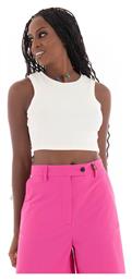 Vilma Γυναικείο Crop Top Αμάνικο Off White Only