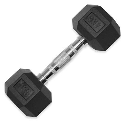 Βαράκι Εξάγωνο Λαστιχένιο 1 x 4kg Optimum