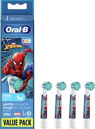Oral-B Ανταλλακτικό για Ηλεκτρική Οδοντόβουρτσα Kids Spiderman για 3+ χρονών 4τμχ από το Pharm24