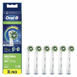 Oral-B Cross Action CleanMaximiser XL Pack Ανταλλακτικές Κεφαλές για Ηλεκτρική Οδοντόβουρτσα BRA-EB50-EFFS 6τμχ