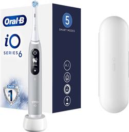 Oral-B iO Series 6 Ηλεκτρική Οδοντόβουρτσα με Χρονομετρητή, Αισθητήρα Πίεσης και Θήκη Ταξιδίου Gray Opal από το e-Fresh