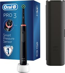 Oral-B Pro 3 3500 Cross Action Ηλεκτρική Οδοντόβουρτσα με Αισθητήρα Πίεσης Black Edition από το Pharm24
