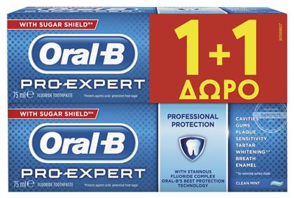 Oral-B Pro Expert Professional Protection Οδοντόκρεμα για Ευαίσθητα Δόντια , Ουλίτιδα , Πλάκα & Τερηδόνα 2x75ml - Oral B