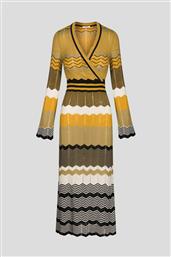 Orsay γυναικείo midi πλεκτό φόρεμα κρουαζέ - 530238-868000 - Καφέ από το Notos