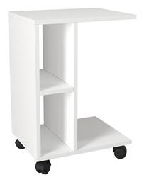 Βοηθητικό Τραπεζάκι Kithros με Ρόδες Μ35xΠ45xΥ65εκ. Λευκό - ArteLibre