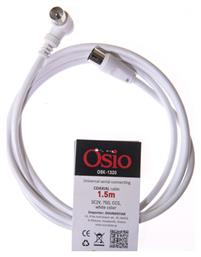 Καλώδιο Κεραίας Coax male - Coax female Λευκό 1.5m (OSK-1320) Osio