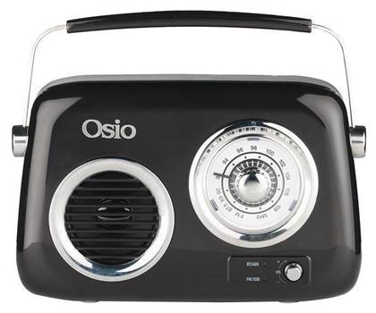 OPR-3040B Retro Φορητό Ραδιόφωνο Επαναφορτιζόμενο με Bluetooth και USB Μαύρο Osio