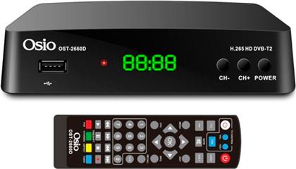 Osio OST-2660D Ψηφιακός Δέκτης Mpeg-4 Full HD (1080p) με Λειτουργία PVR (Εγγραφή σε USB) Σύνδεσεις HDMI / USB από το e-shop