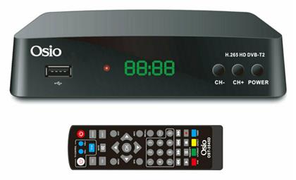 OST-3545D Ψηφιακός Δέκτης Mpeg-4 Full HD (1080p) με Λειτουργία PVR (Εγγραφή σε USB) Σύνδεση USB Osio