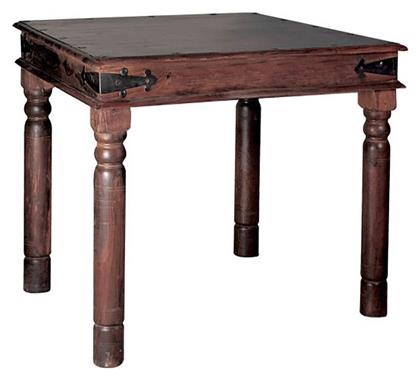 Ostia Κουζίνας Καρυδί 80x80x76εκ. ΕΣ221 - Woodwell