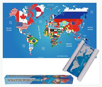 Scratch Map για Διακόσμηση Γραφείου 88x52εκ. Out of the Blue
