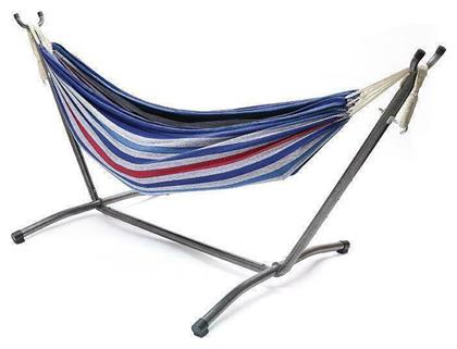Anywhere Αιώρα Διπλή Υφασμάτινη με Βάση Μπλε 250x110x105εκ. OZtrail