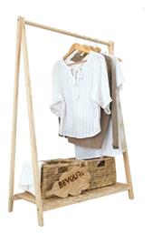 Leone Κρεμάστρα Δαπέδου από Ξύλο Μπεζ 86x38x125cm Pakketo